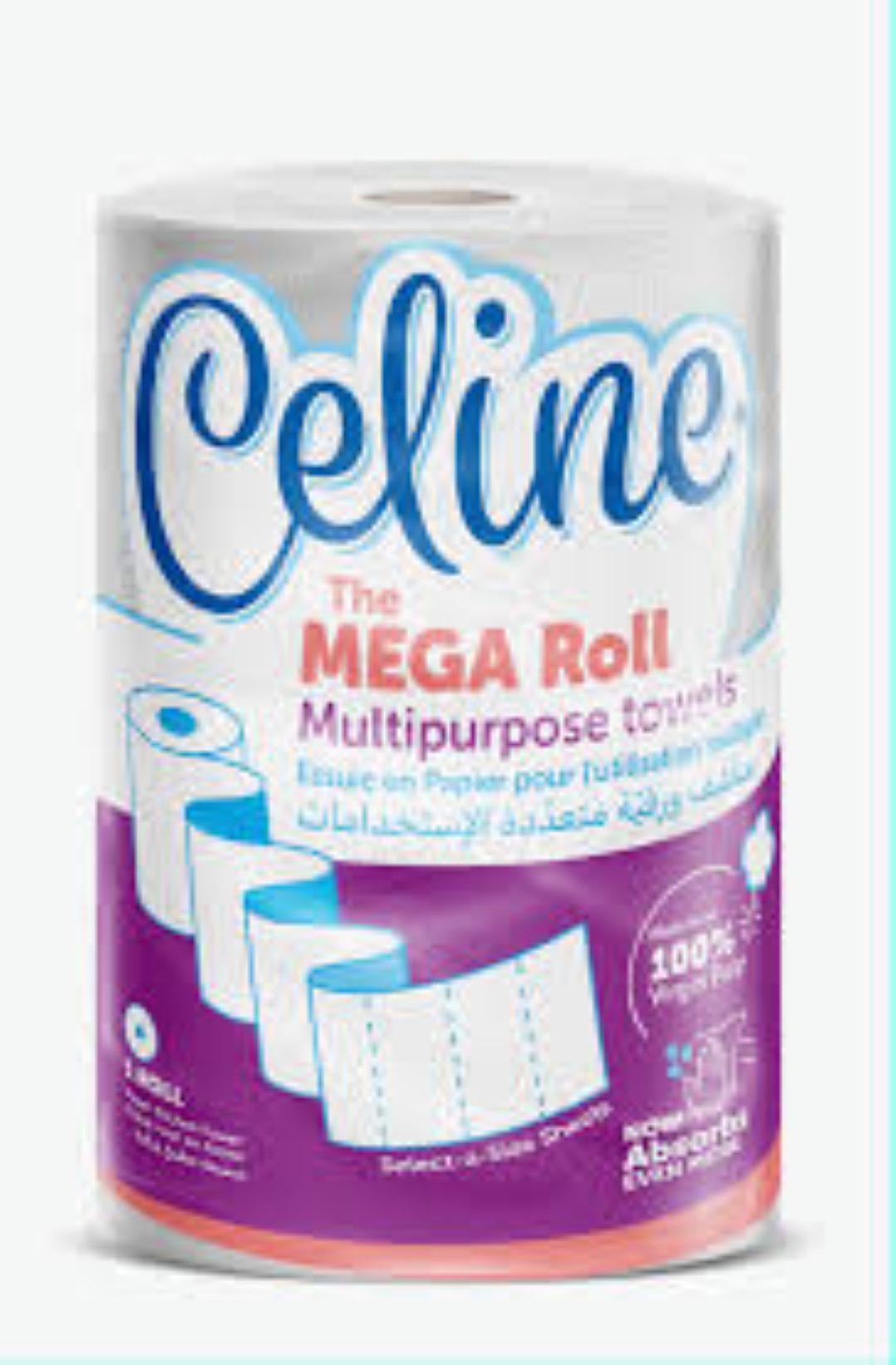  Celine Mega Kitchen Towel - 220 Sheets  100% Virgin  2 Ply - Single Pack